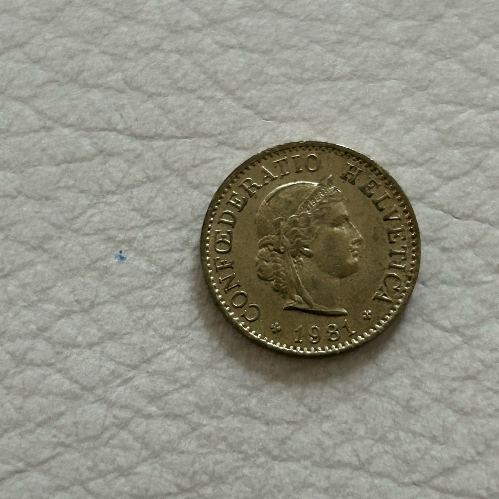 Swiss Coin with Helvetia Design 1981
